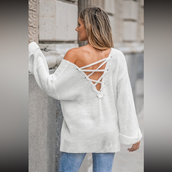 Cupshe Sweaters - CUPSHE oversized v-neck sweater